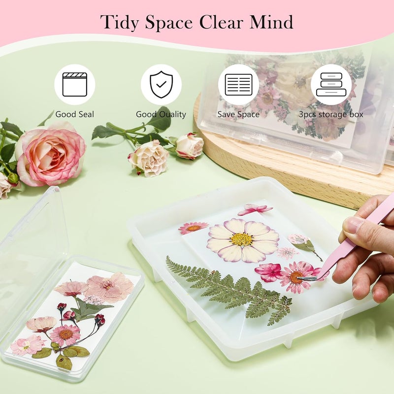 Aboofx 3PCS Dried Flower Storage Set with Blotting Paper, Ziplock Bag and Desiccant, Flower Preservation Kit - Good Seal, High Capacity to Keep Flowers Color and Dry (2pcs 4.9"x2.7"+1pc 7"x5") - Image 3